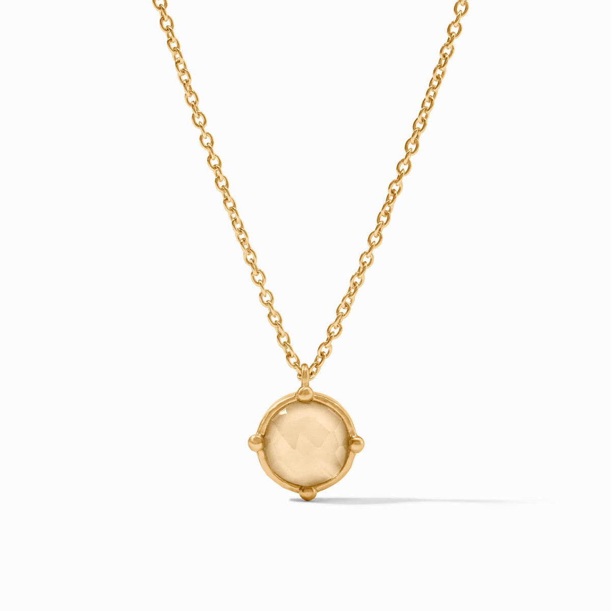 Honeybee Solitaire Necklace- Iridescent Champagne