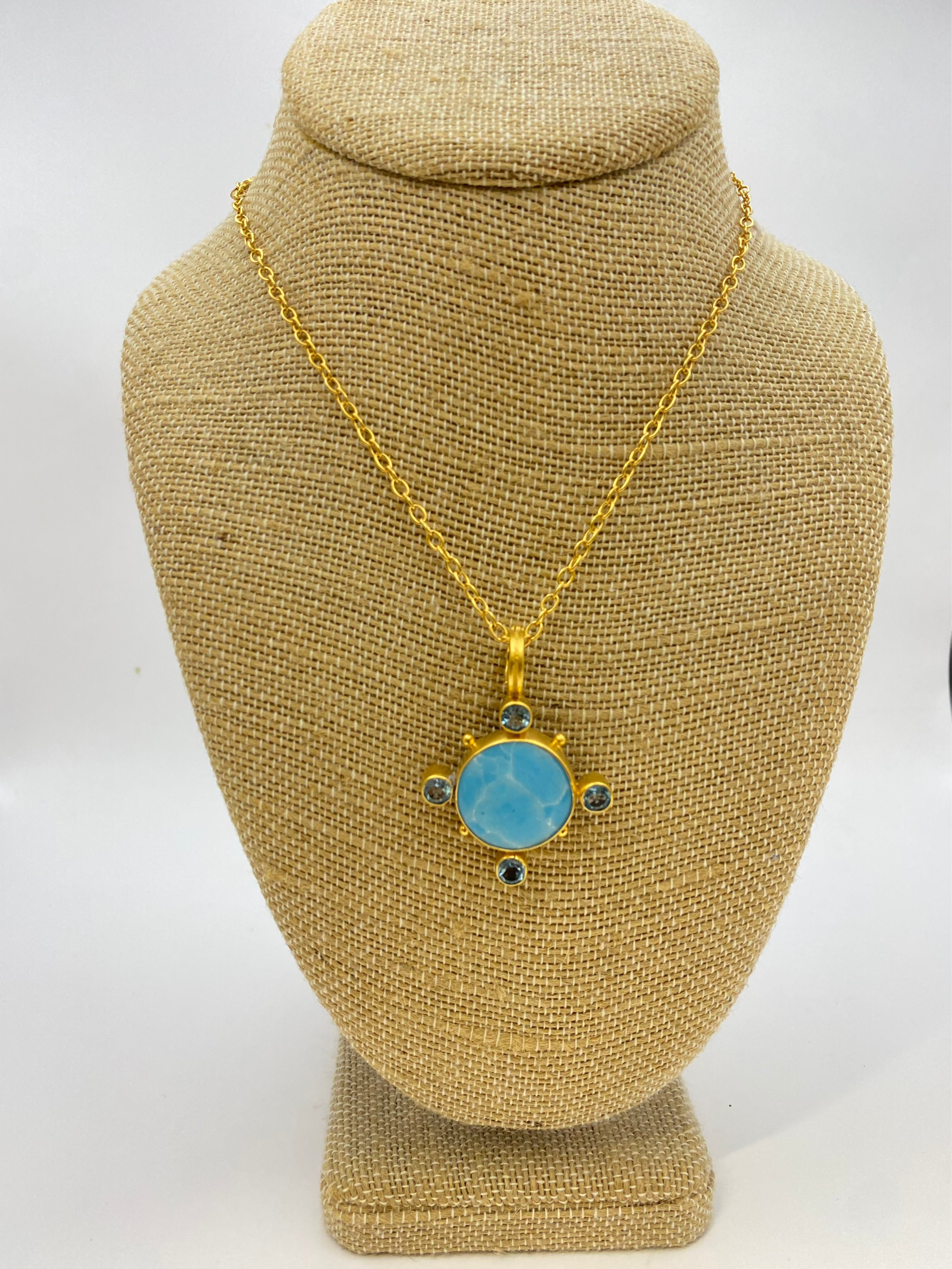 Aqua Terra Blue Topaz Necklace