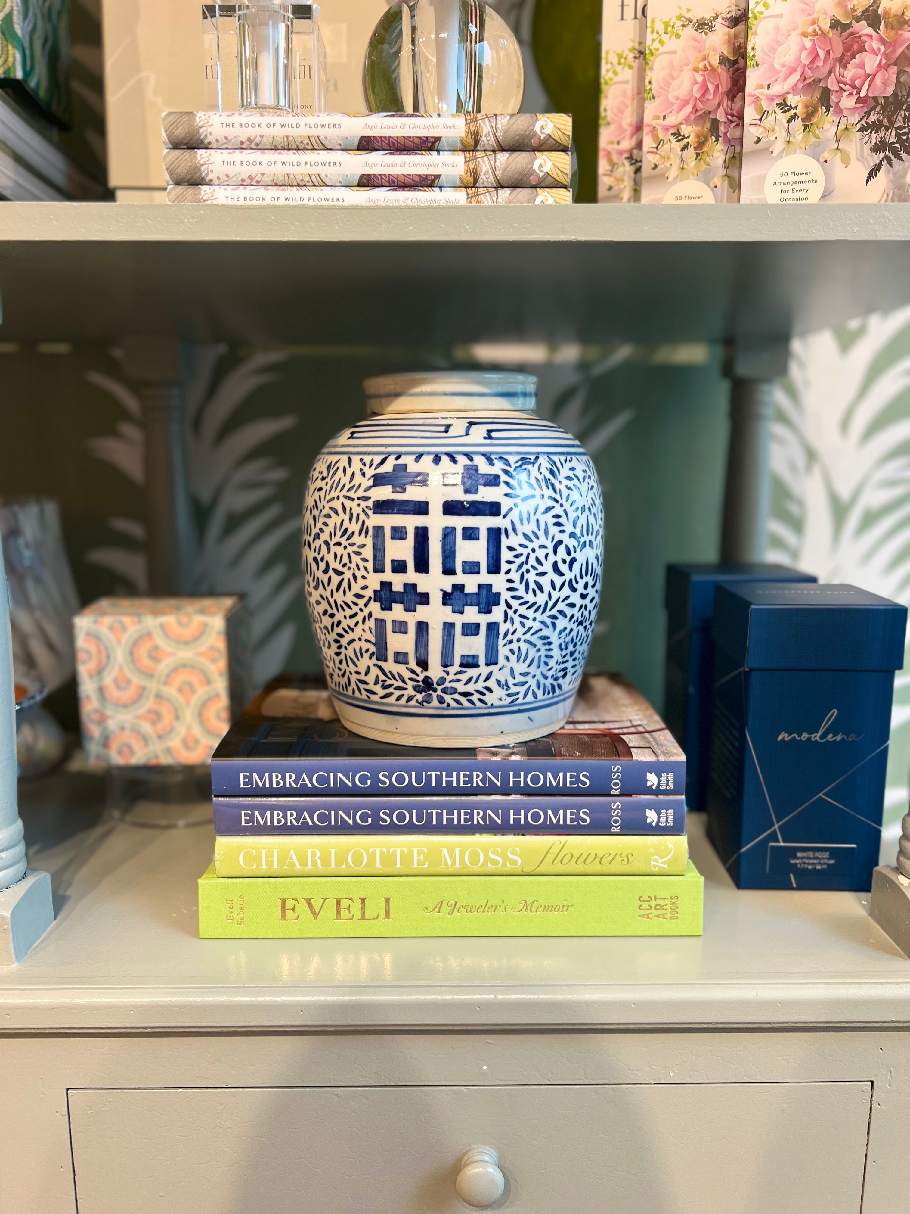 Antique Blue and White Jar