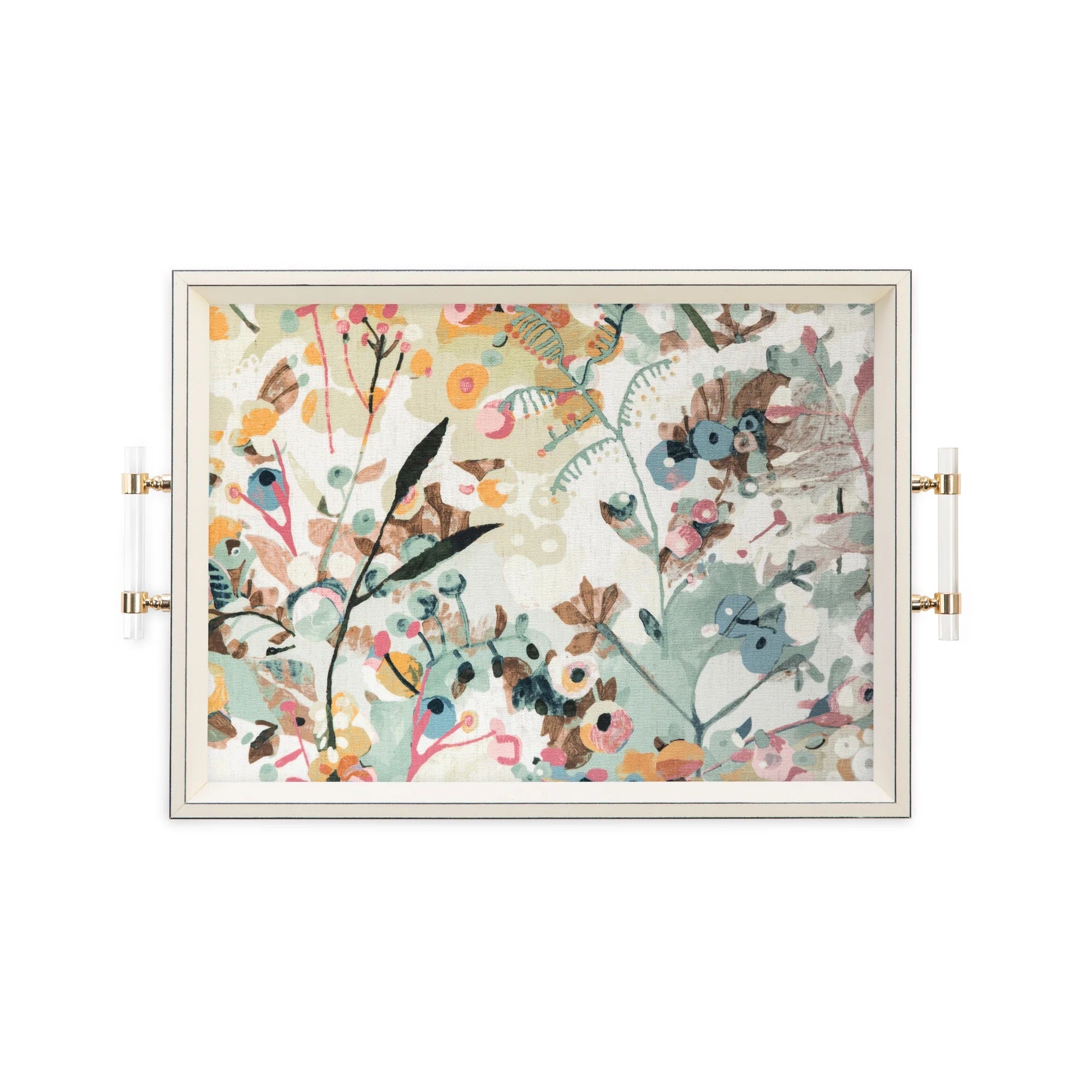 Serving Tray with Acrylic Handles - Classic