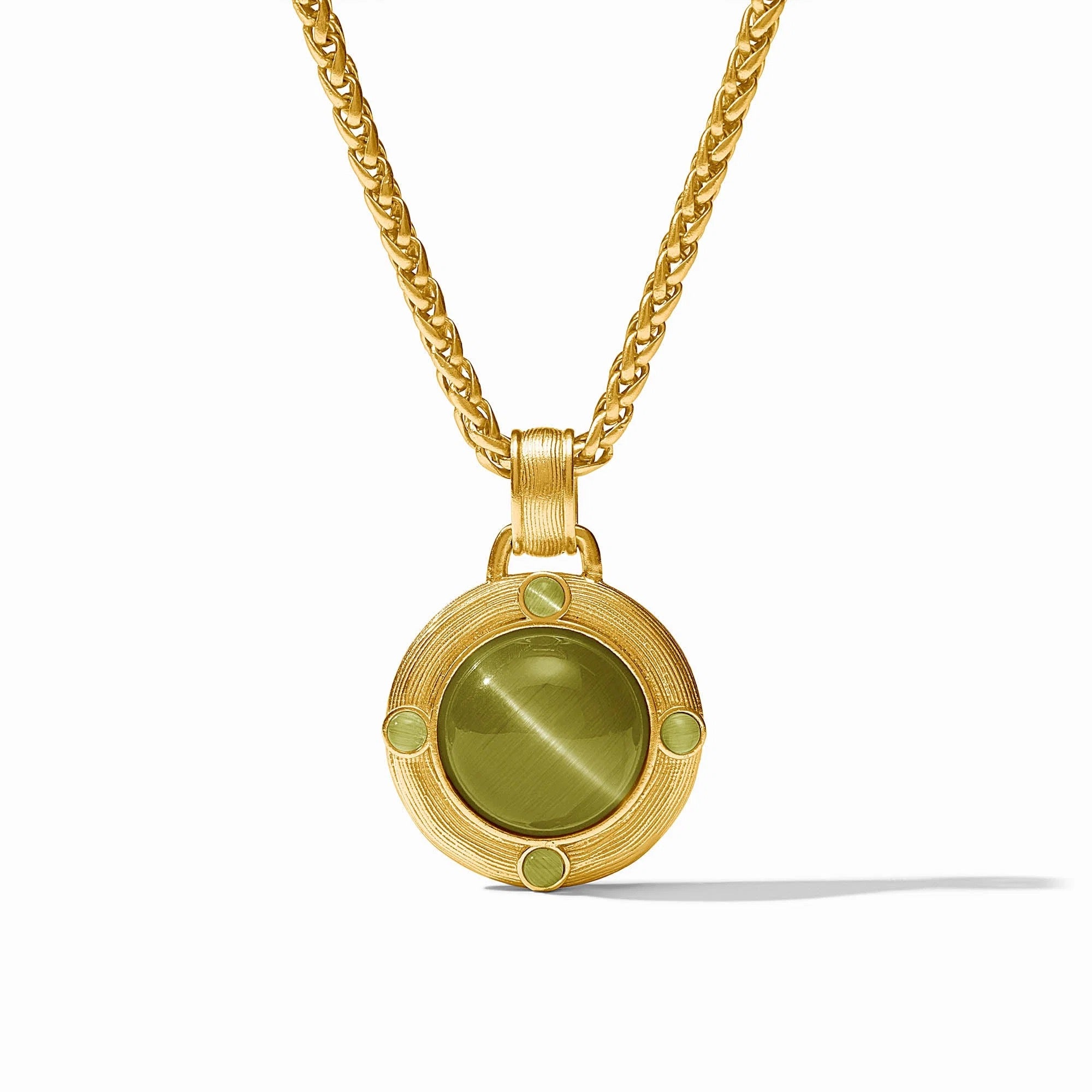 Cobblestone Demi Necklace Green Cat's Eye