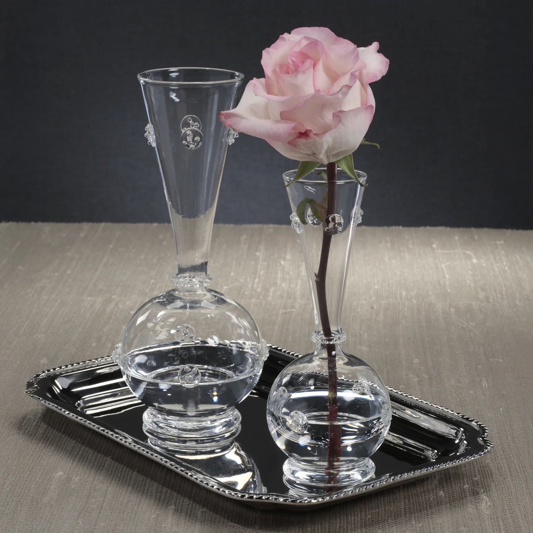 Vendome Glass Vase - Clear - Small