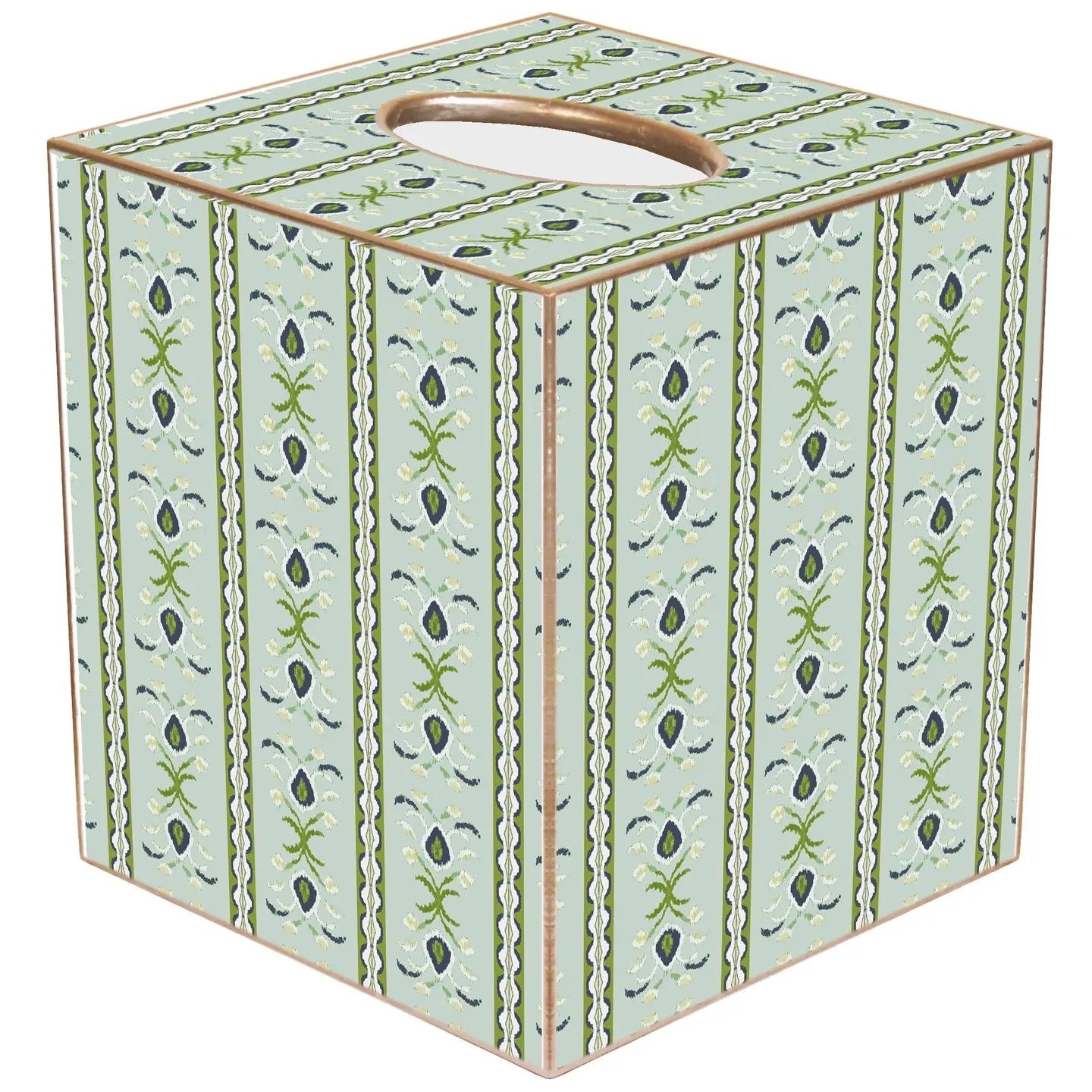 Rosemary Stripe Lagoon Tissue Box Cover