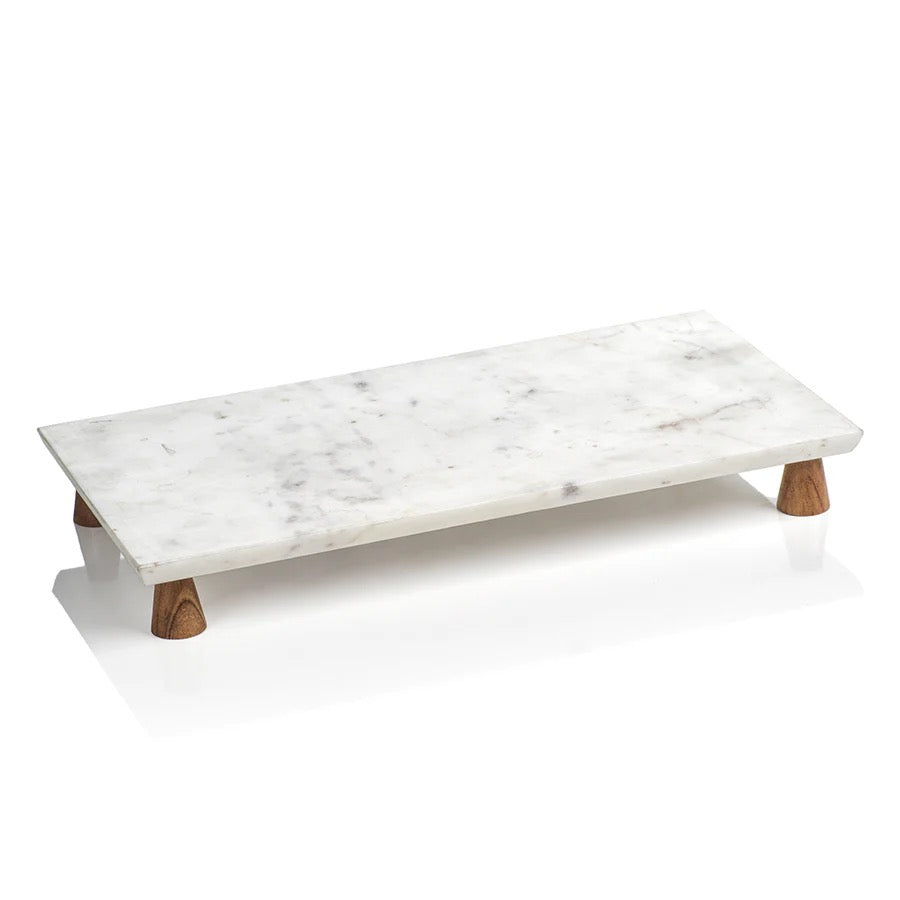 Amalfi Marble Cheese Tray on Acacia Wood