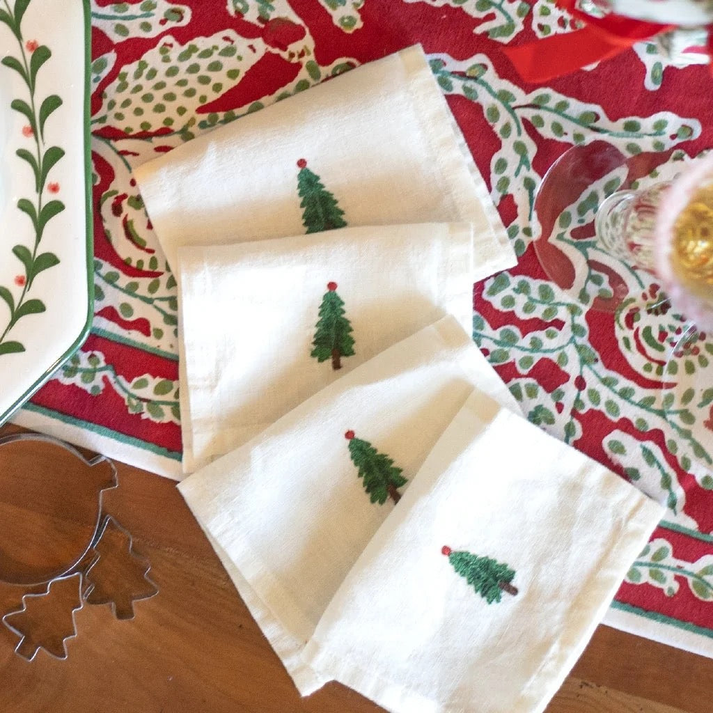 SLOPE FIRS COCKTAIL NAPKINS SET OF 4