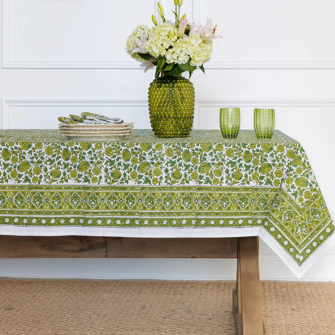 Jade Blossom Tablecloth