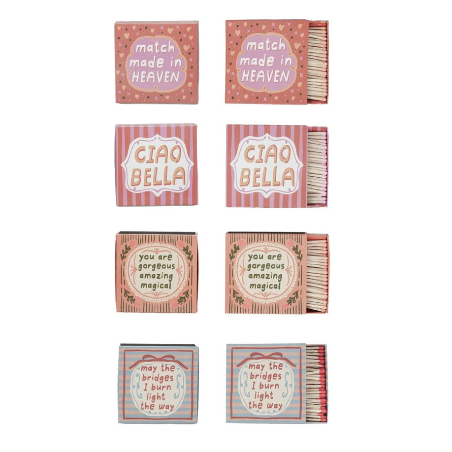 Matches in Matchbox w/ Saying