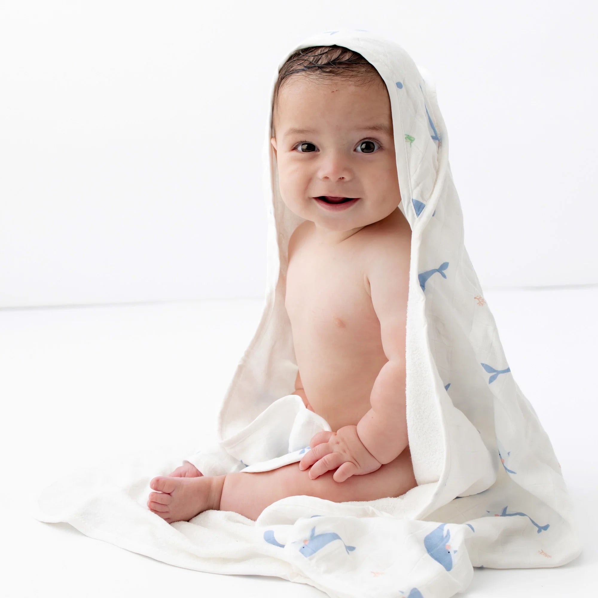 Whale Hooded Towel Set