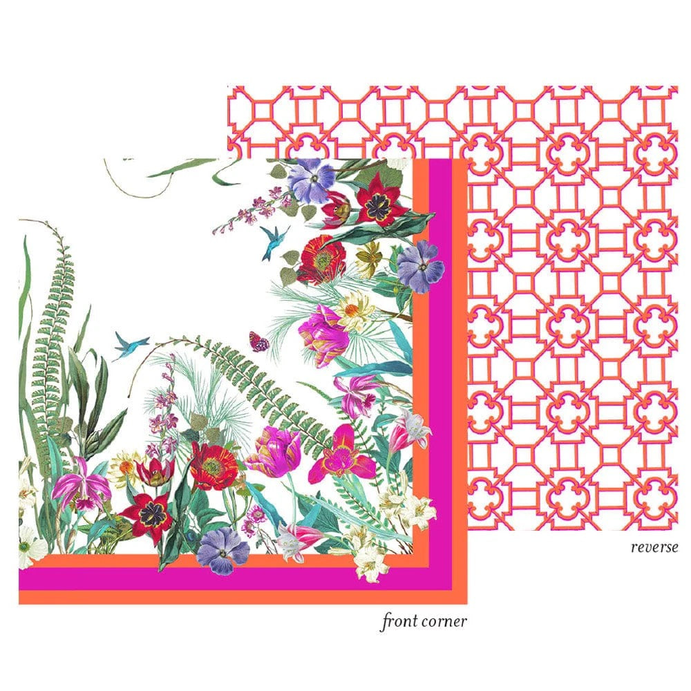 La Dolce Vita Kantha Quilt Fuchsia & Orange Table Covers
