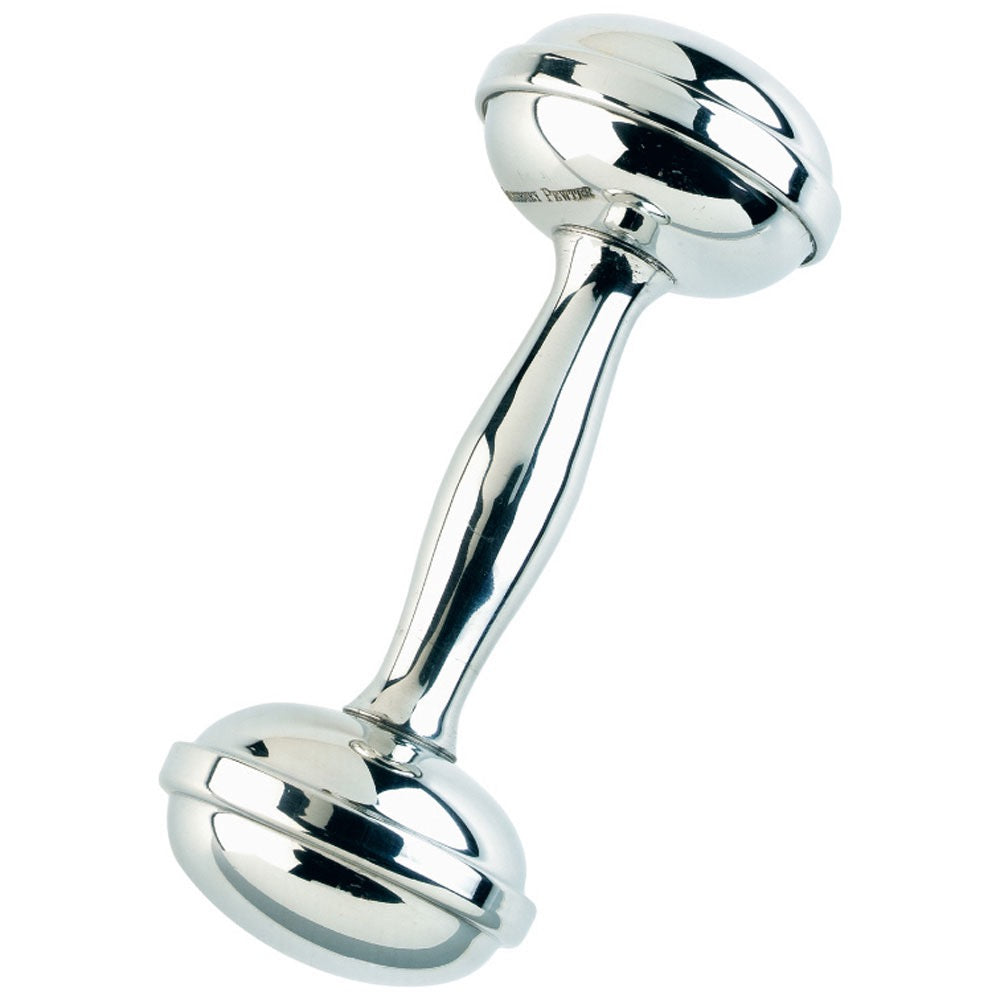 Dumbell Pewter Rattle