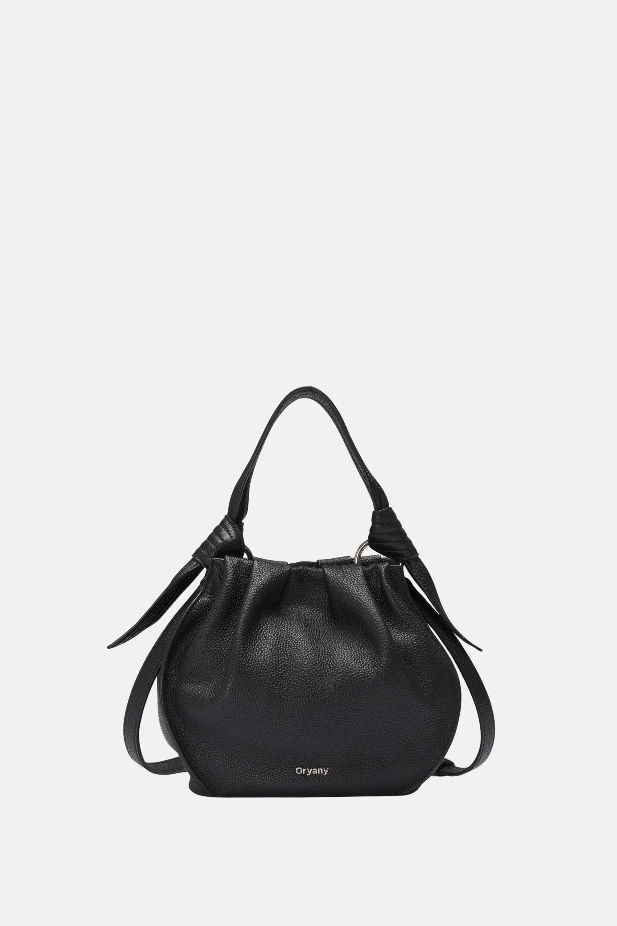 Selena Bucket Bag - Black Leather