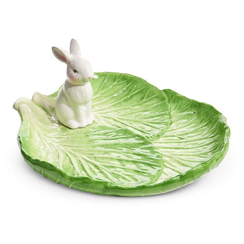 8" Cabbage Bunny Tray