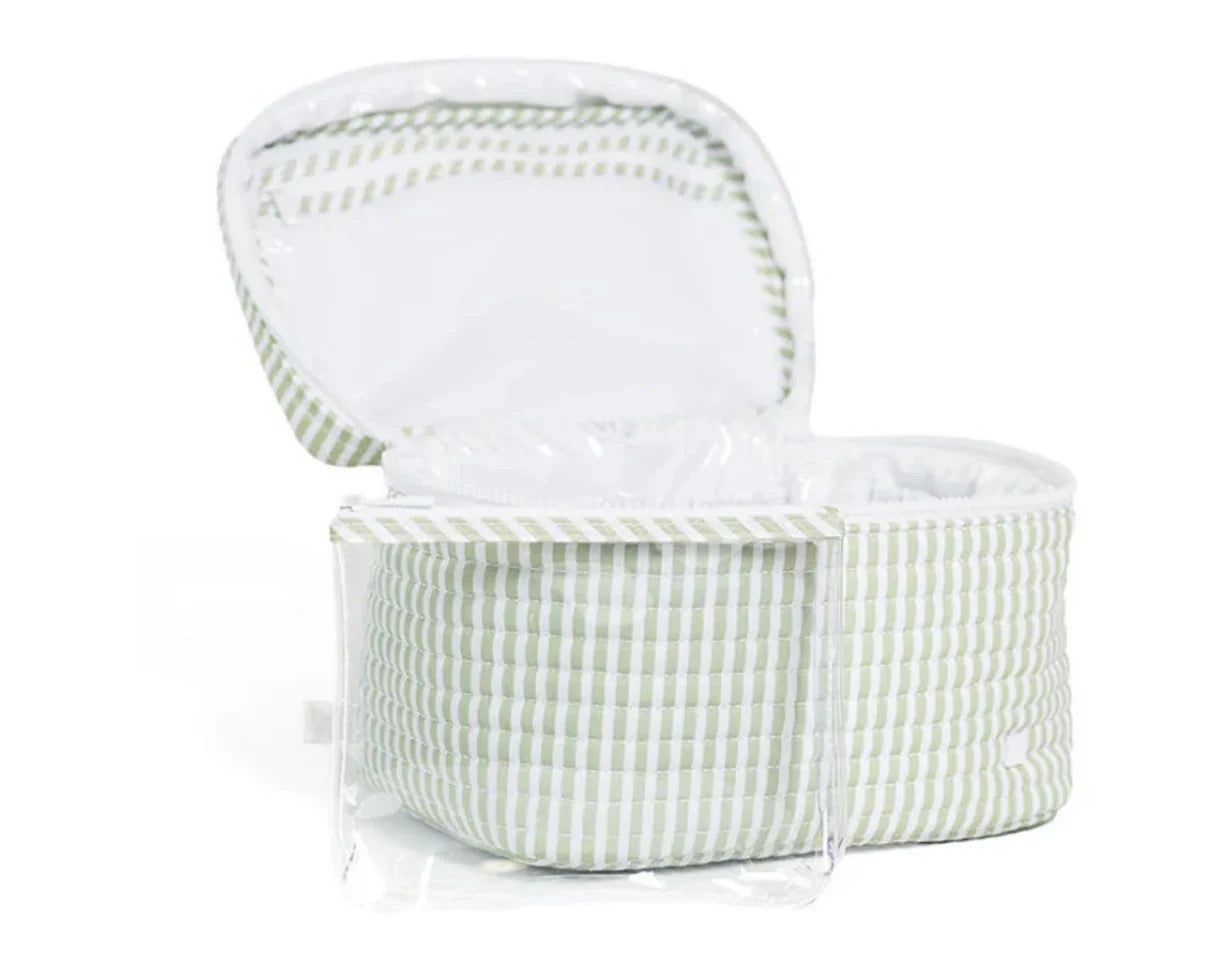 QUILTED TRAIN SET - PIMLICO STRIPE SAGE