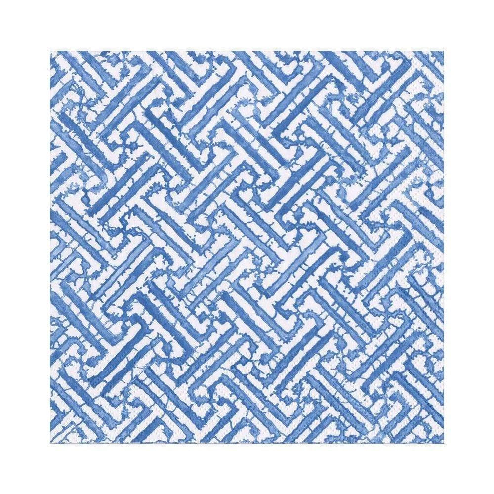 Fretwork Blue Luncheon Napkins