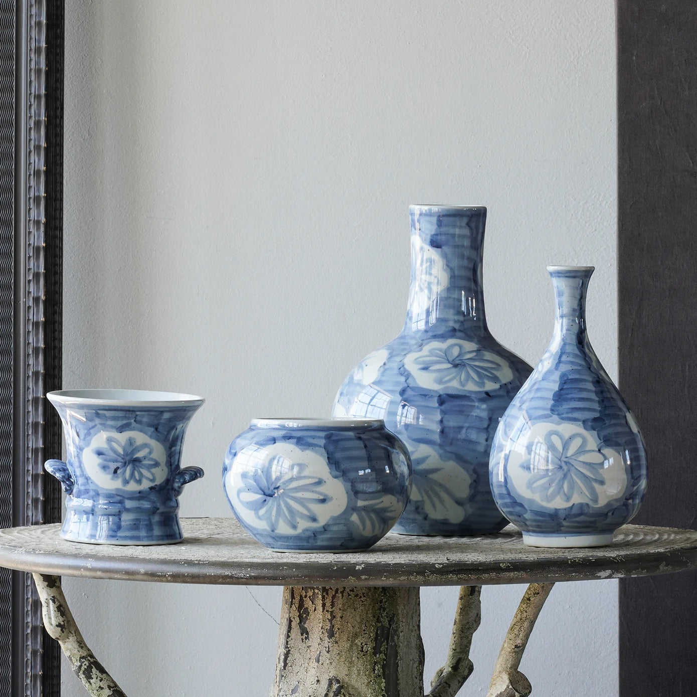 Hand-Painted Porcelain Folk Jar
