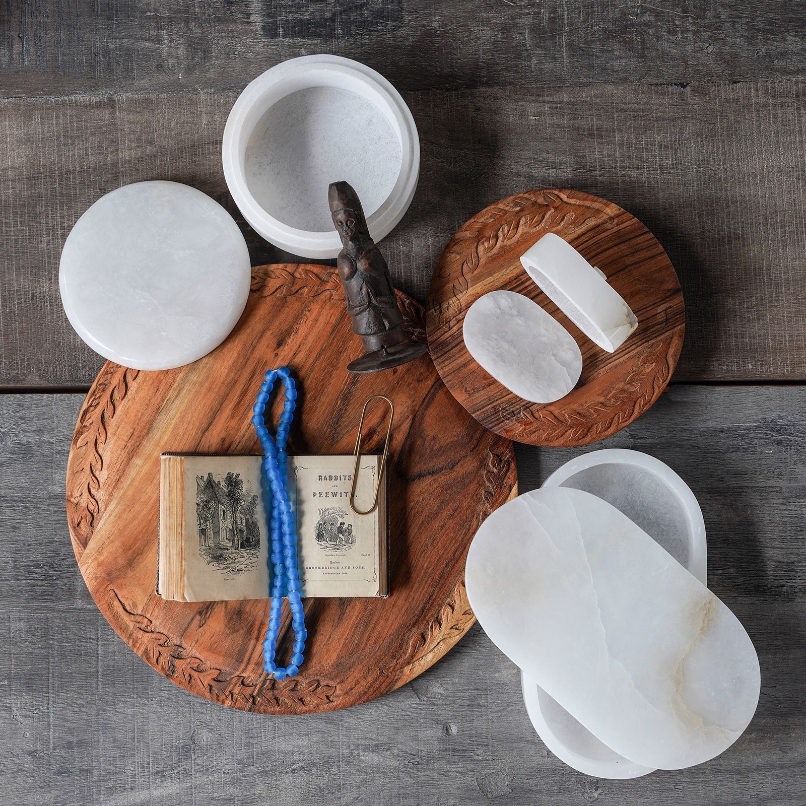 Alabaster Box Oval Small