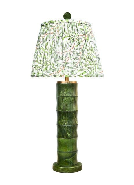 Pine Green Bamboo Jade Lamp