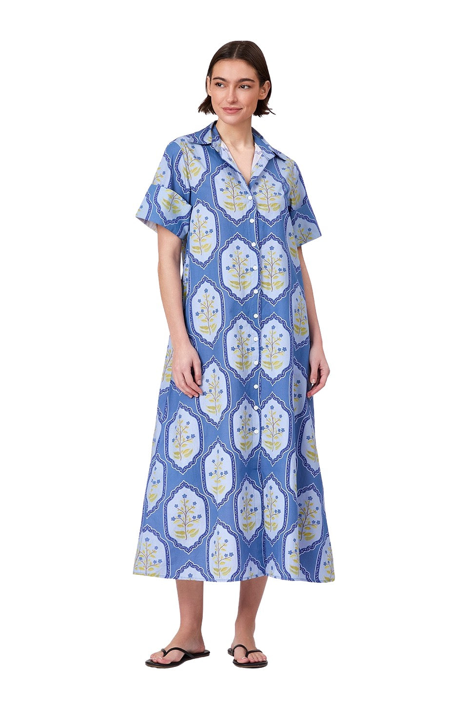 Gibbons Dress, Dusty Trellis