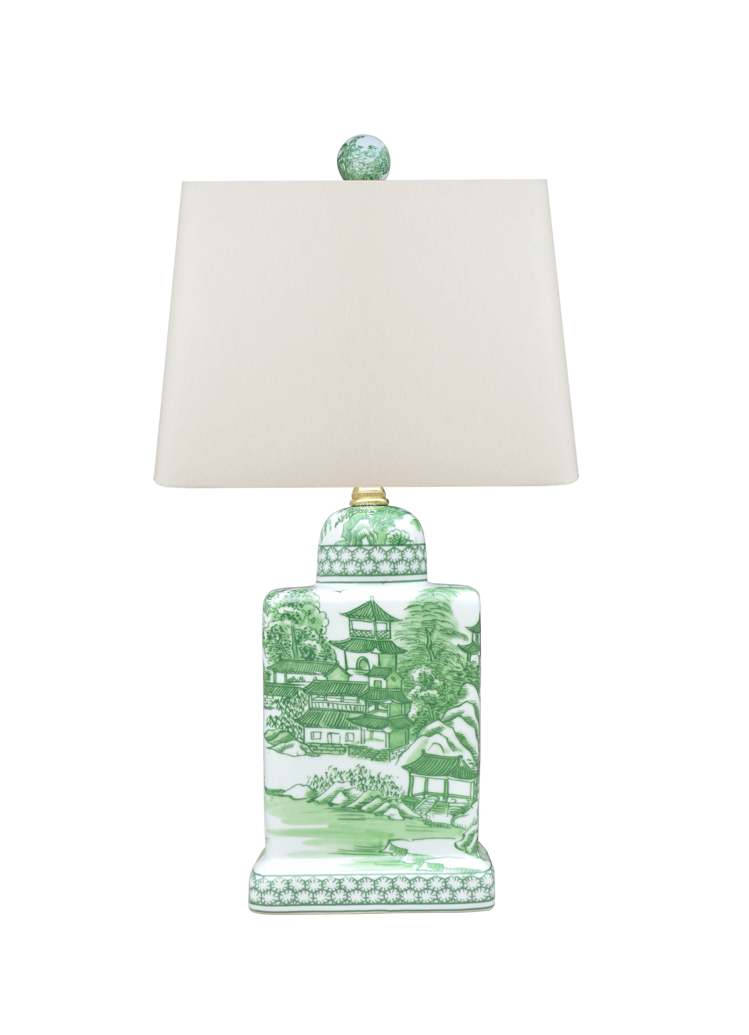 Porcelain Green Chinoiserie Tea Lamp