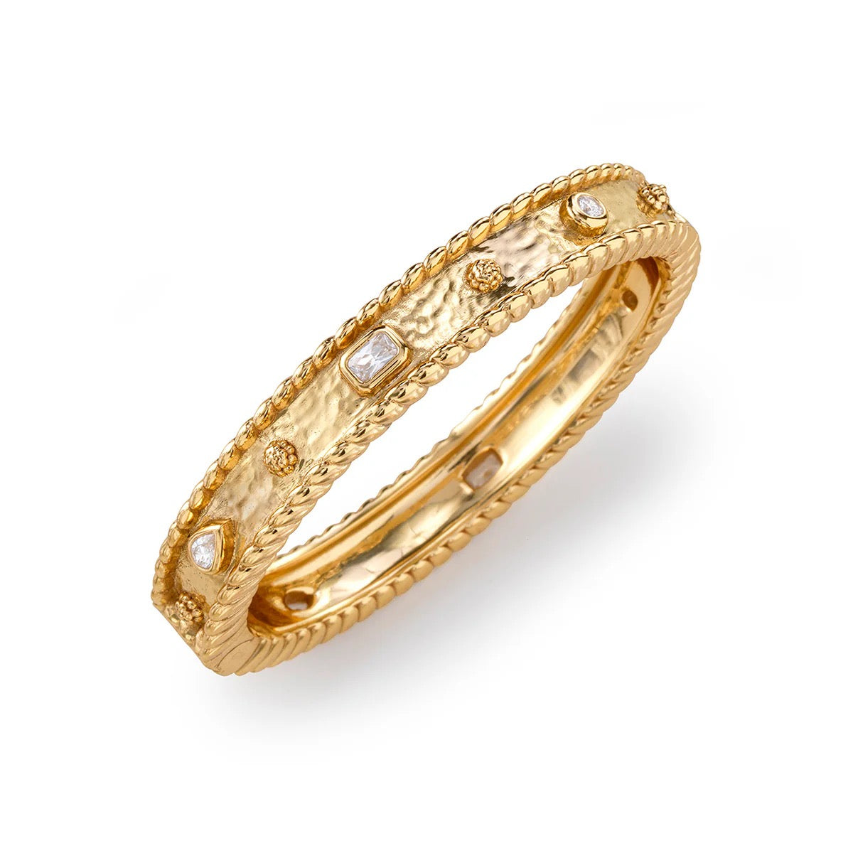 Berry Gem Hinged Bangle- CZ
