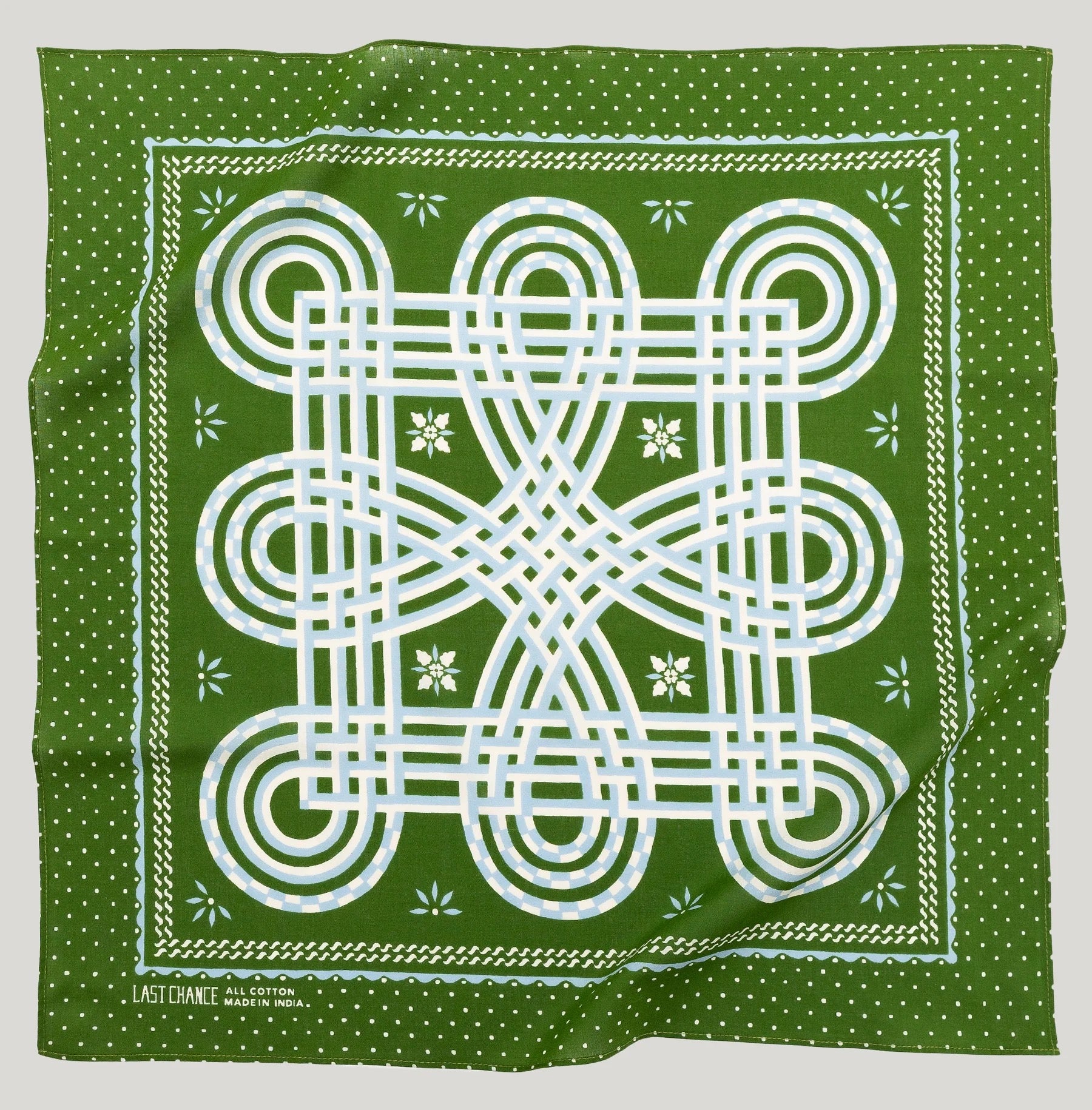 Cotton Love Knot Bandana | Olive