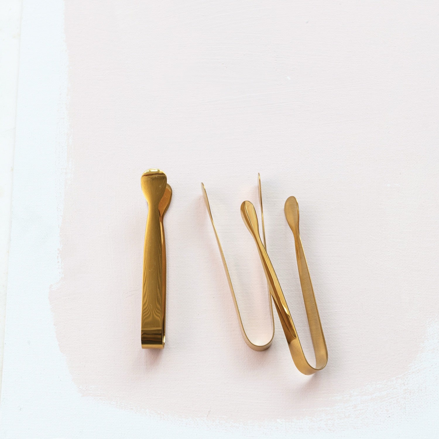 Stainless Steel Ice Tongs, Gold