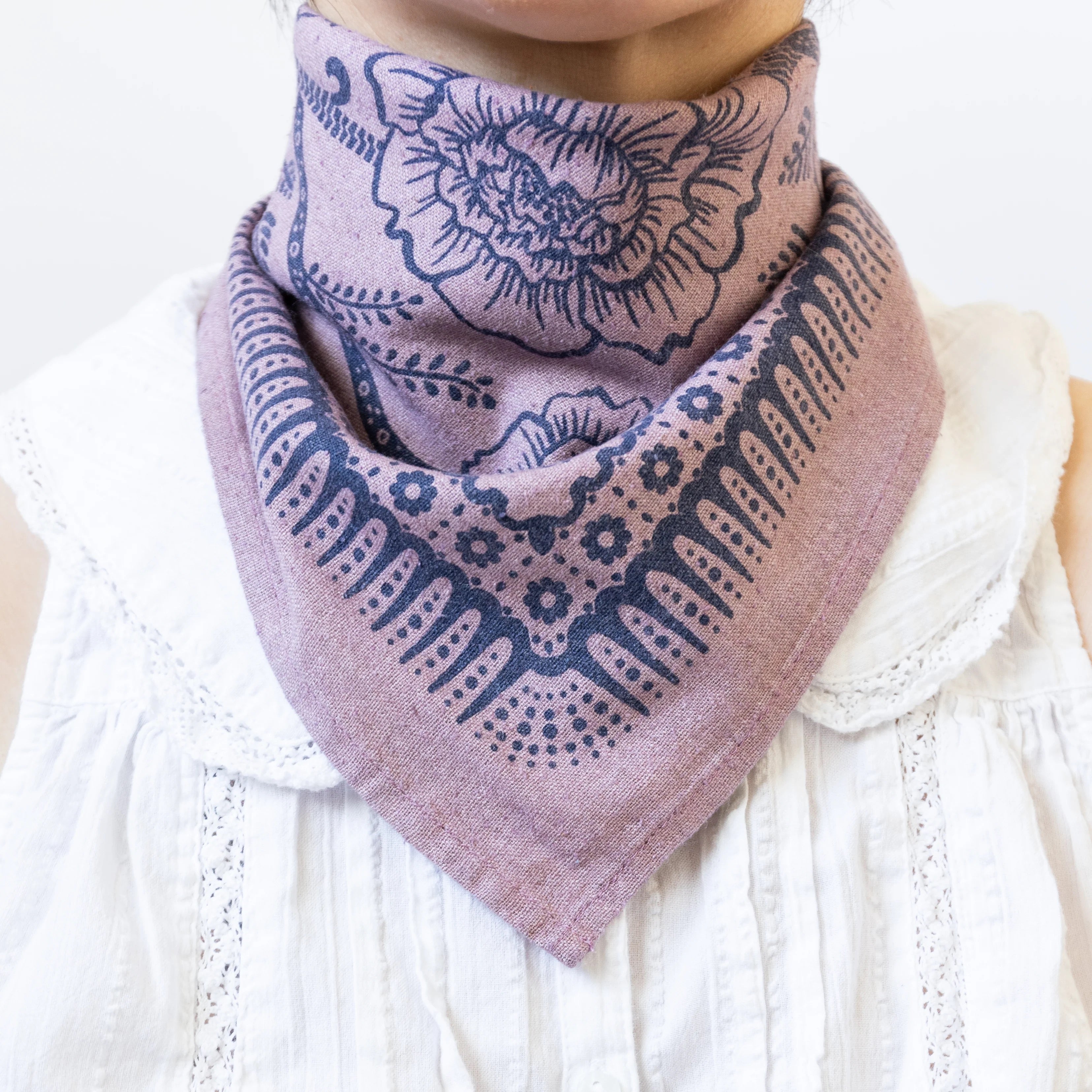 Natural Dye Silk Bandana | Viola
