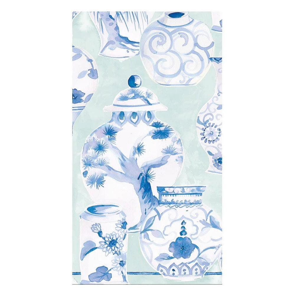 Glazed Porcelain Celadon Paper Linen Guest Towel Napkins