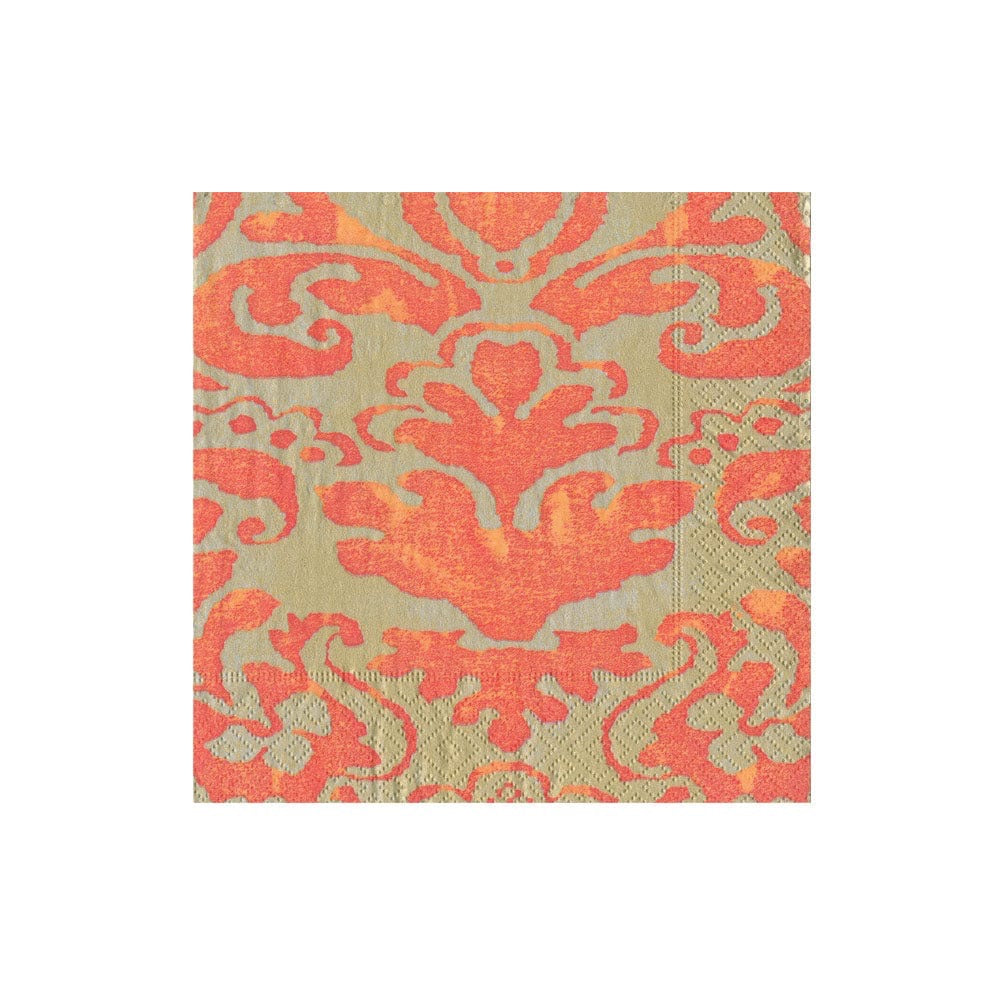Palazzo Cocktail Napkins in Coral