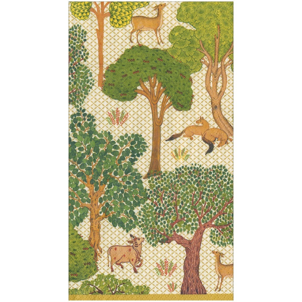 Arcadian Forest Linen Guest Towel - package of 15