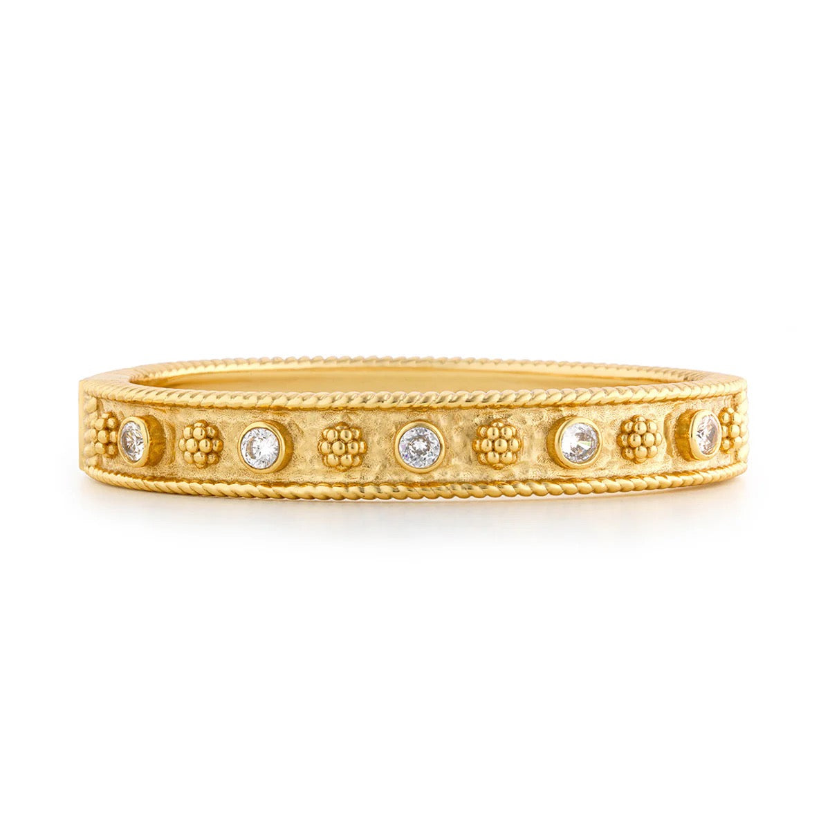 Berry Gem Classic Hinged Bangle - Clear Cubic Zirconia