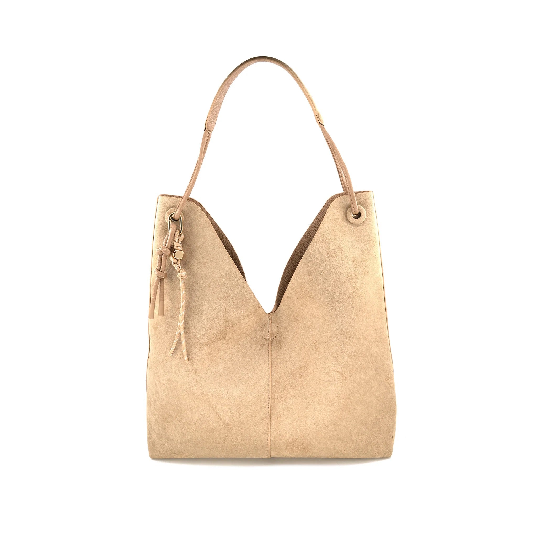 Reversible Beige Large Hobo Bag