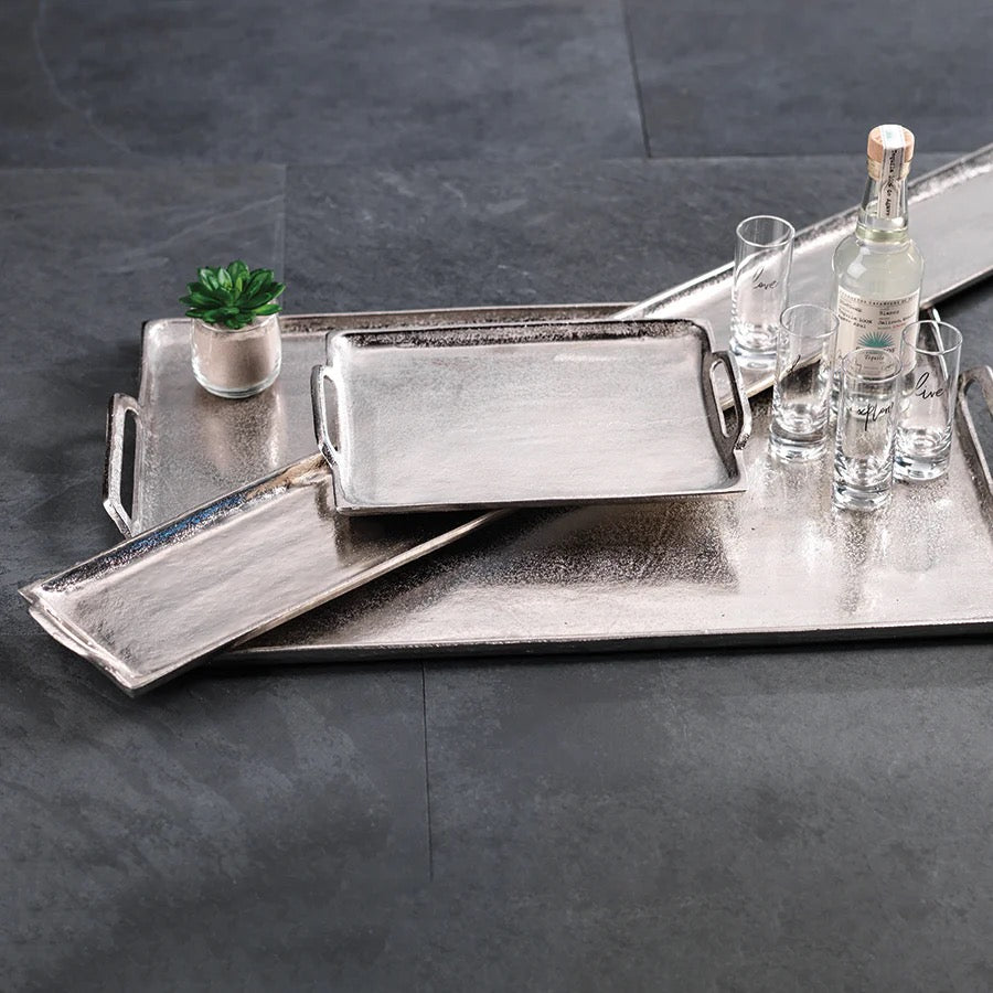 Barbuda Alloy Tray with Handles - Small
