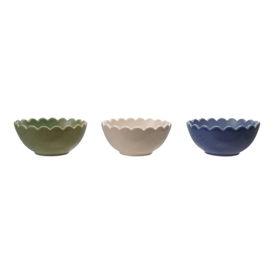 Scalloped Bowl, 3 Colors