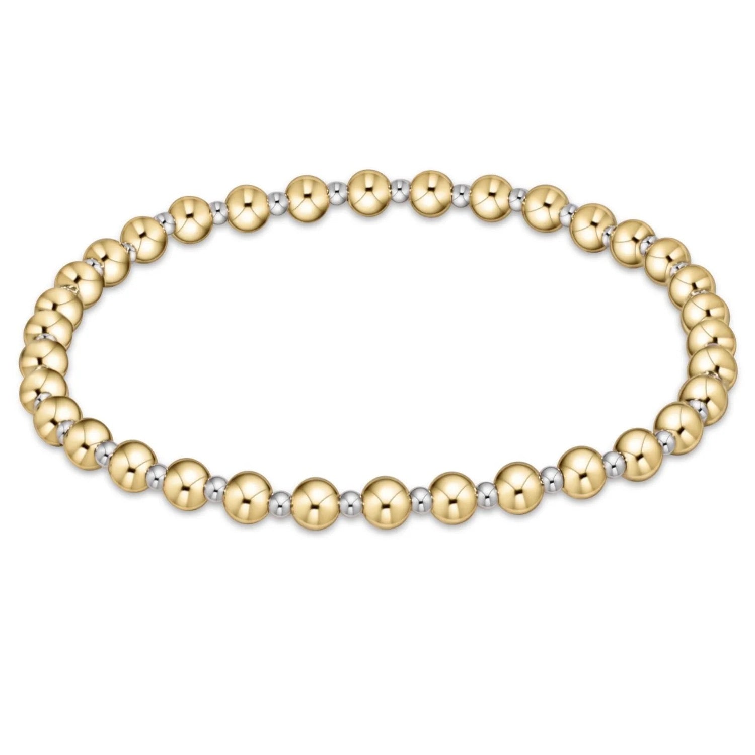 Classic Grateful Pattern Bead Bracelet Mixed Metal