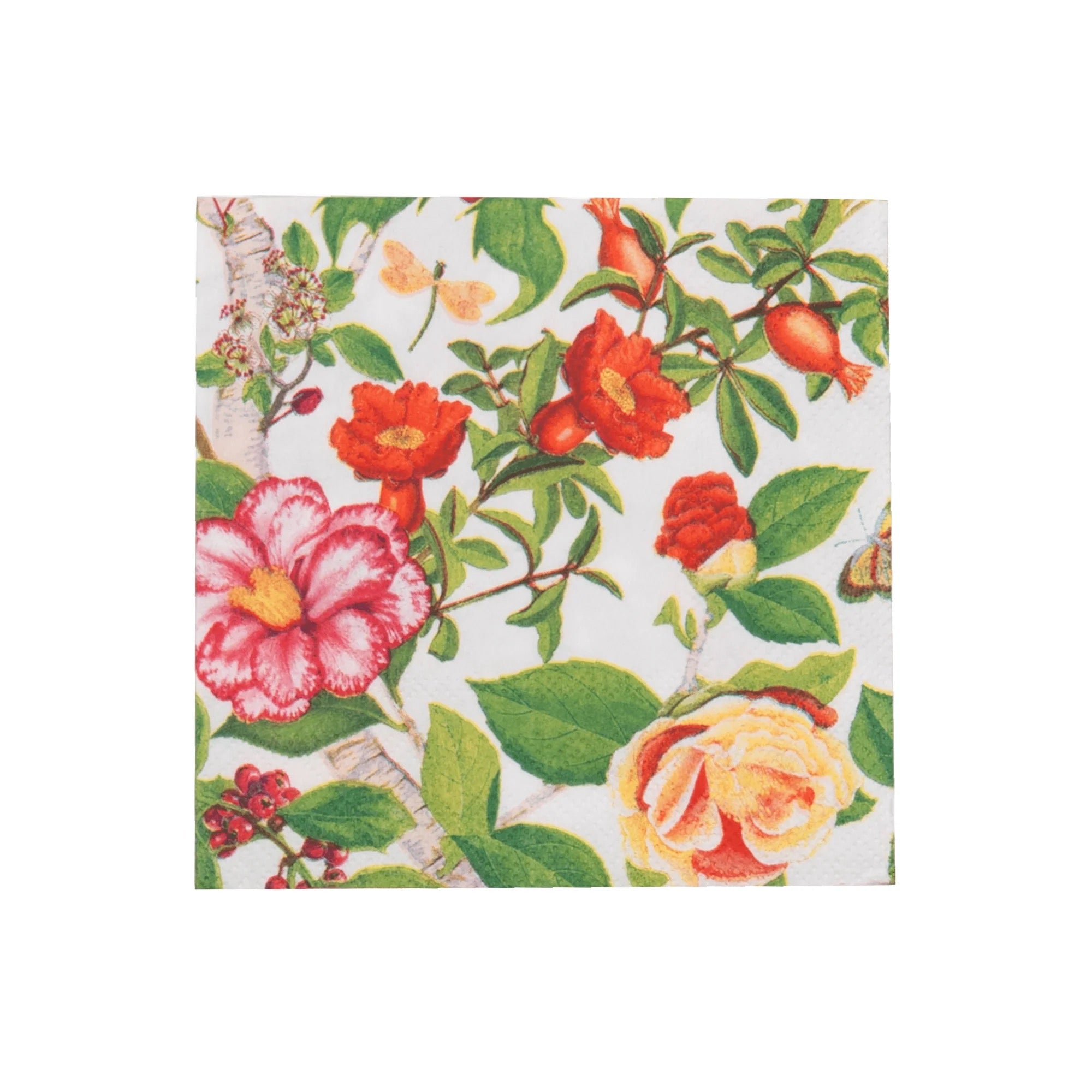 Christmas Chinoiserie White Cocktail Napkins