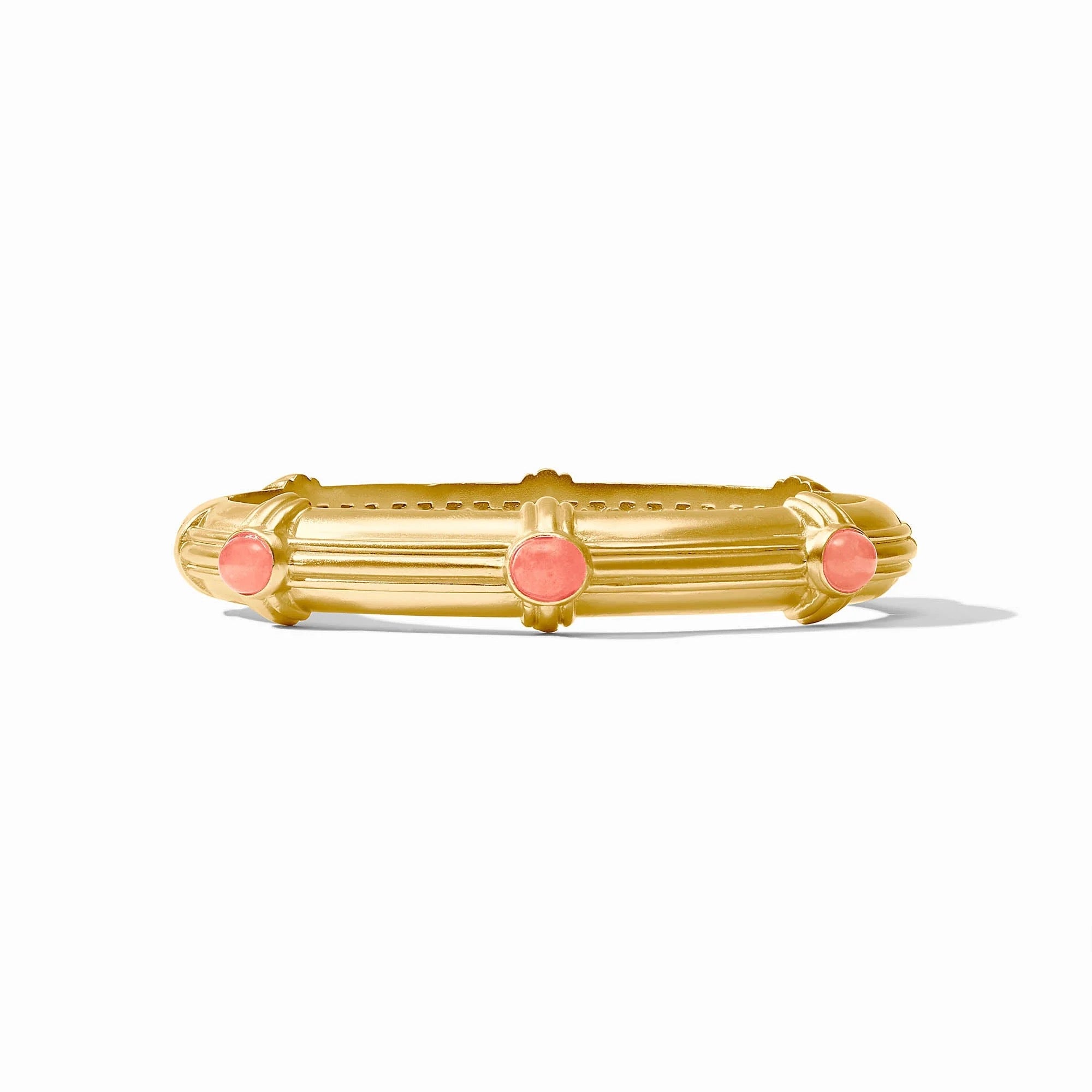 Portofino Stone Hinge Bangle - Melon Jade