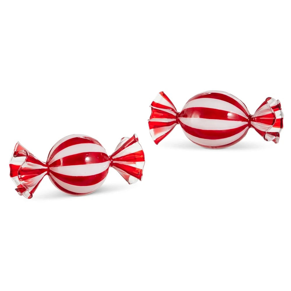 8" Red and White Peppermint Candy