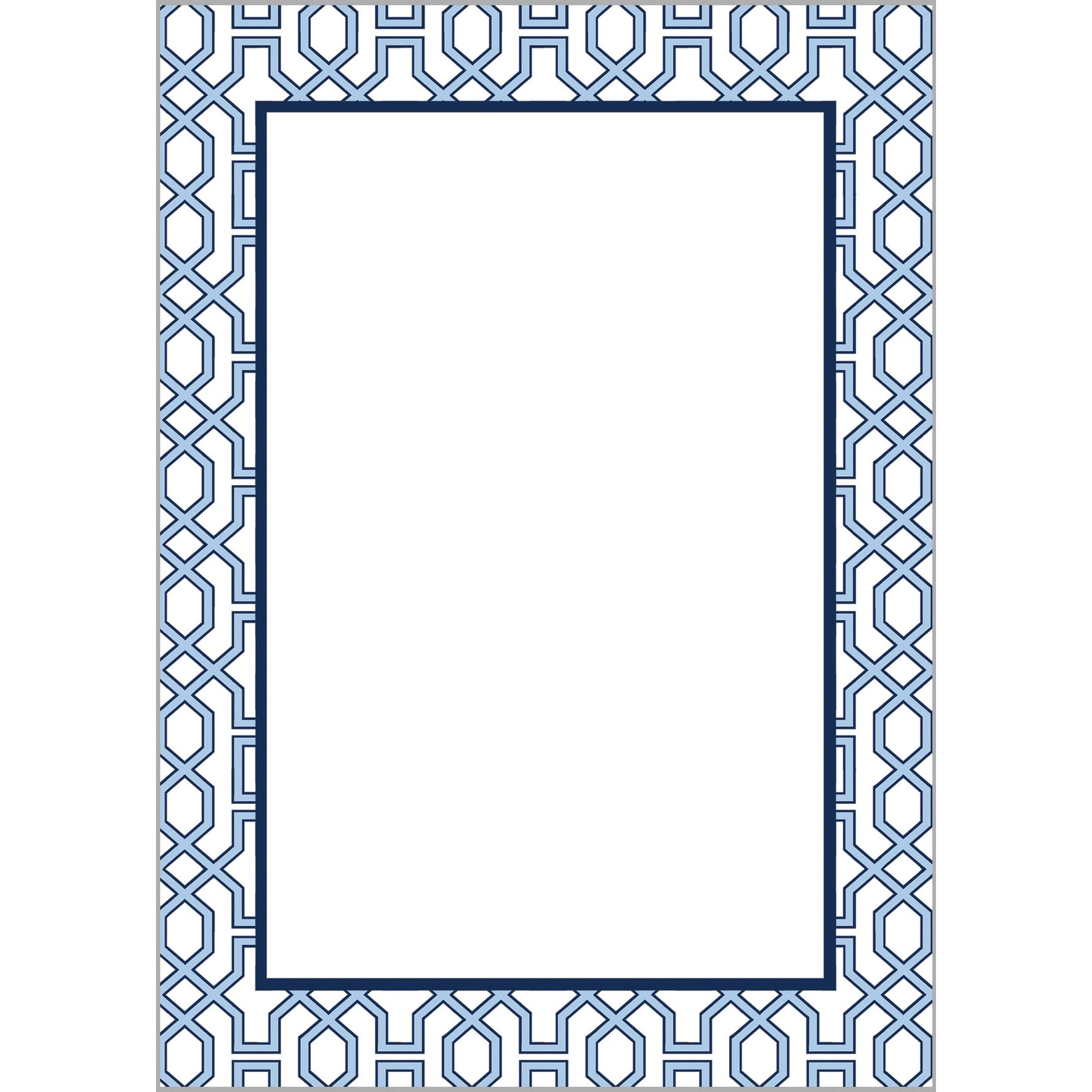 5x7 Blue Trellis Notepad