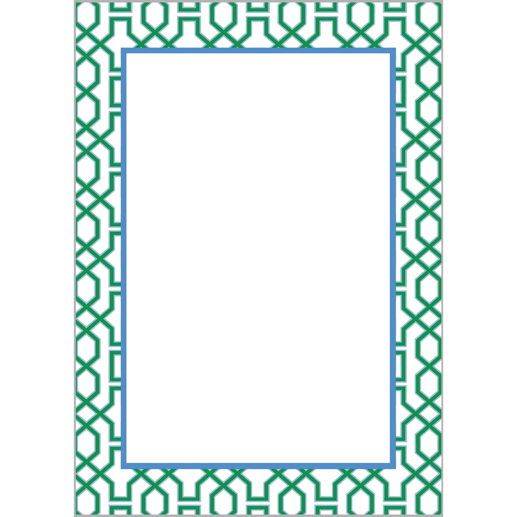5x7 Green Trellis Notepad