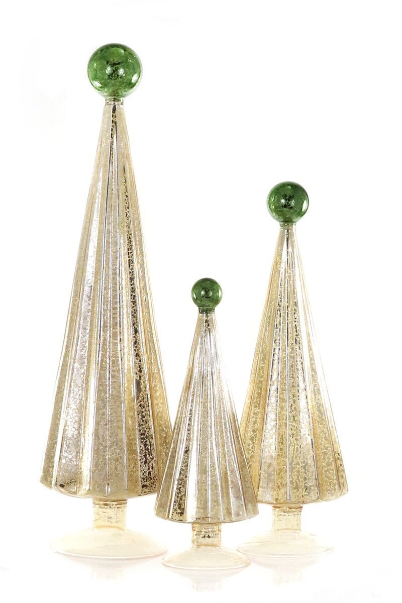 Pleated Tree - Gold Green