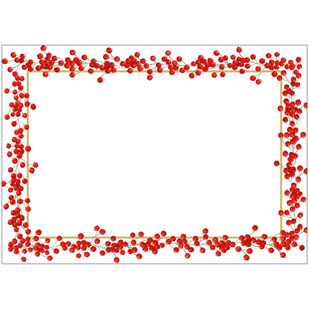 Red Berries Labels - 12 Per Package