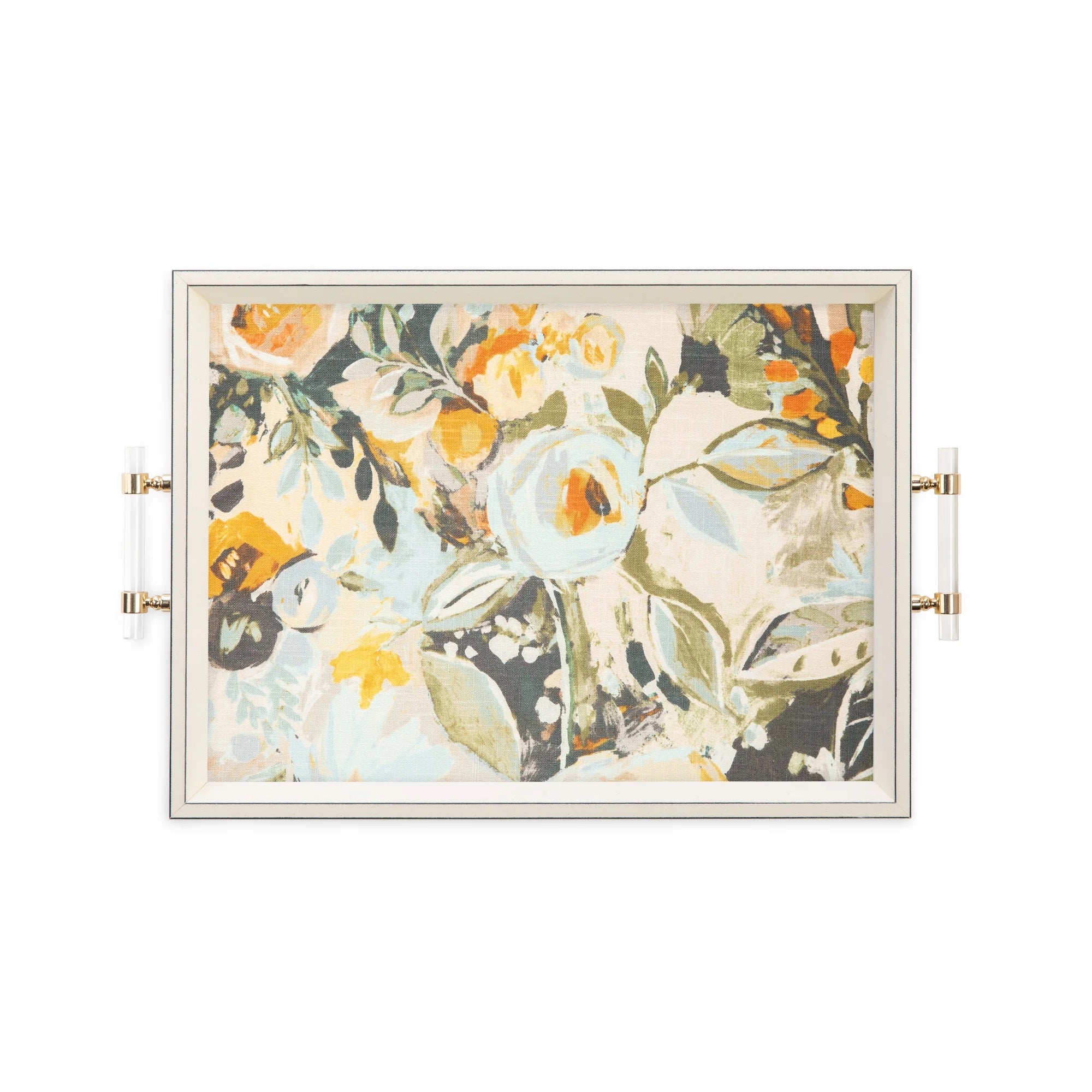 Serving Tray with Acrylic Handles - Classic