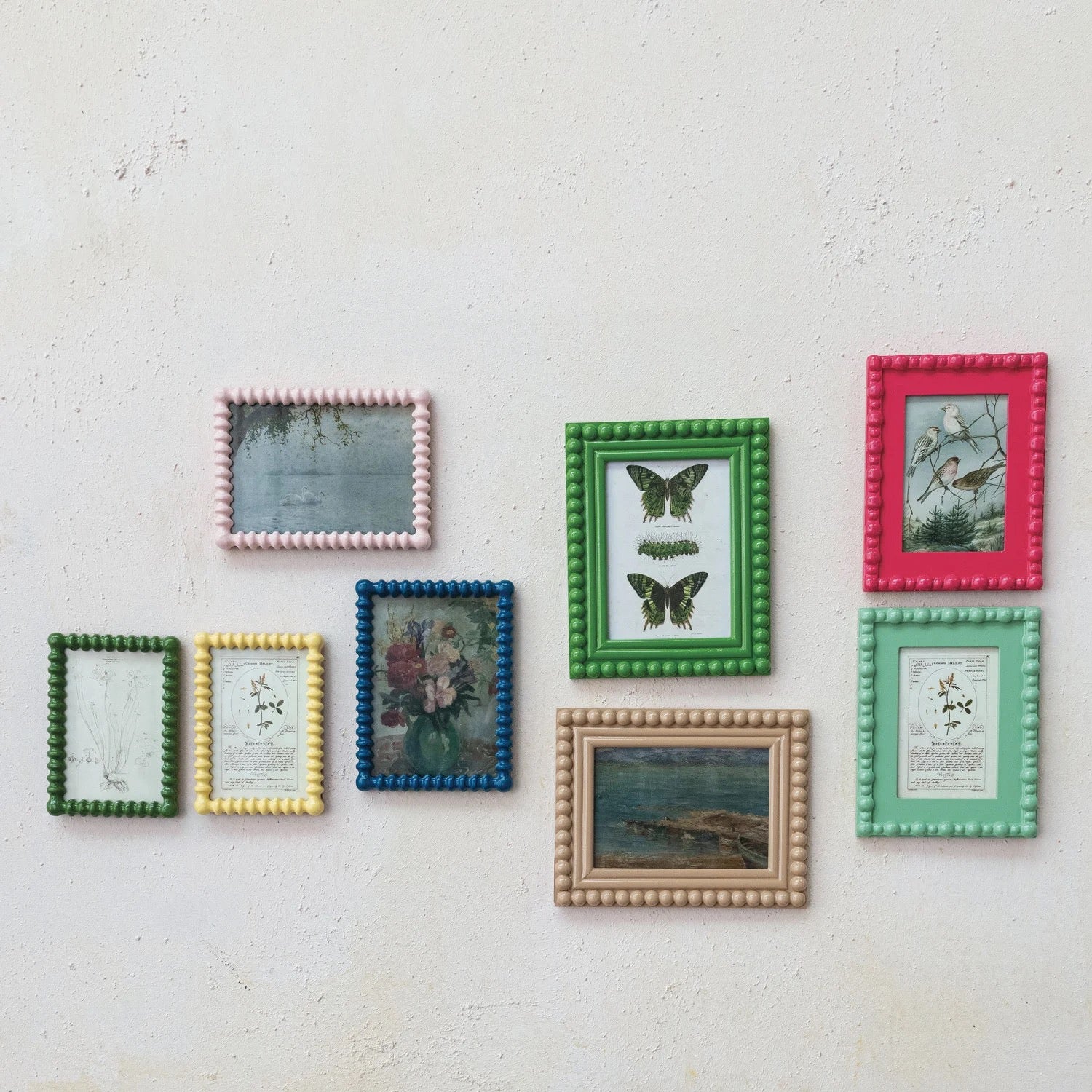 Bobbin Picture Frame w/ Vintage Reproduction Image 5x7
