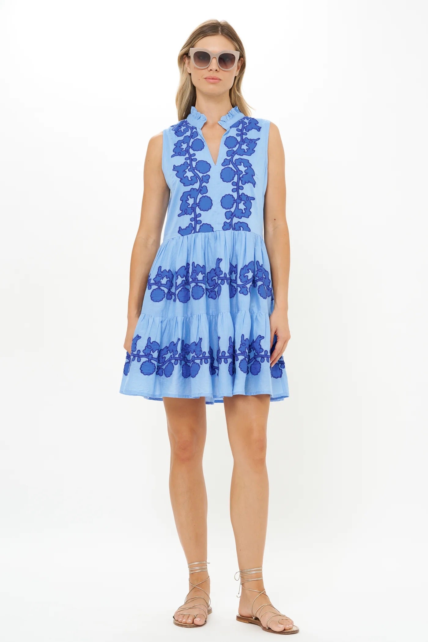 Yoke Dress - Tangier Blue