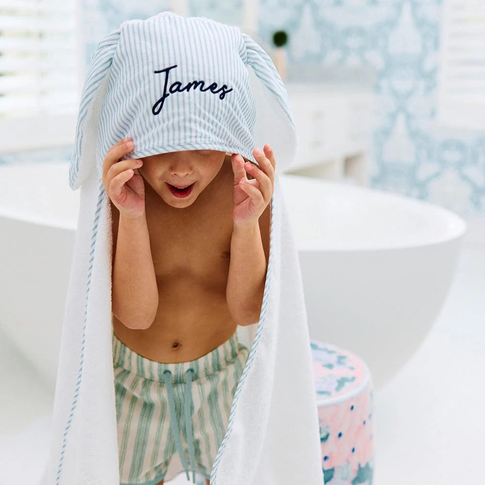 Weezie Percale Kids Bunny Hooded Towel
