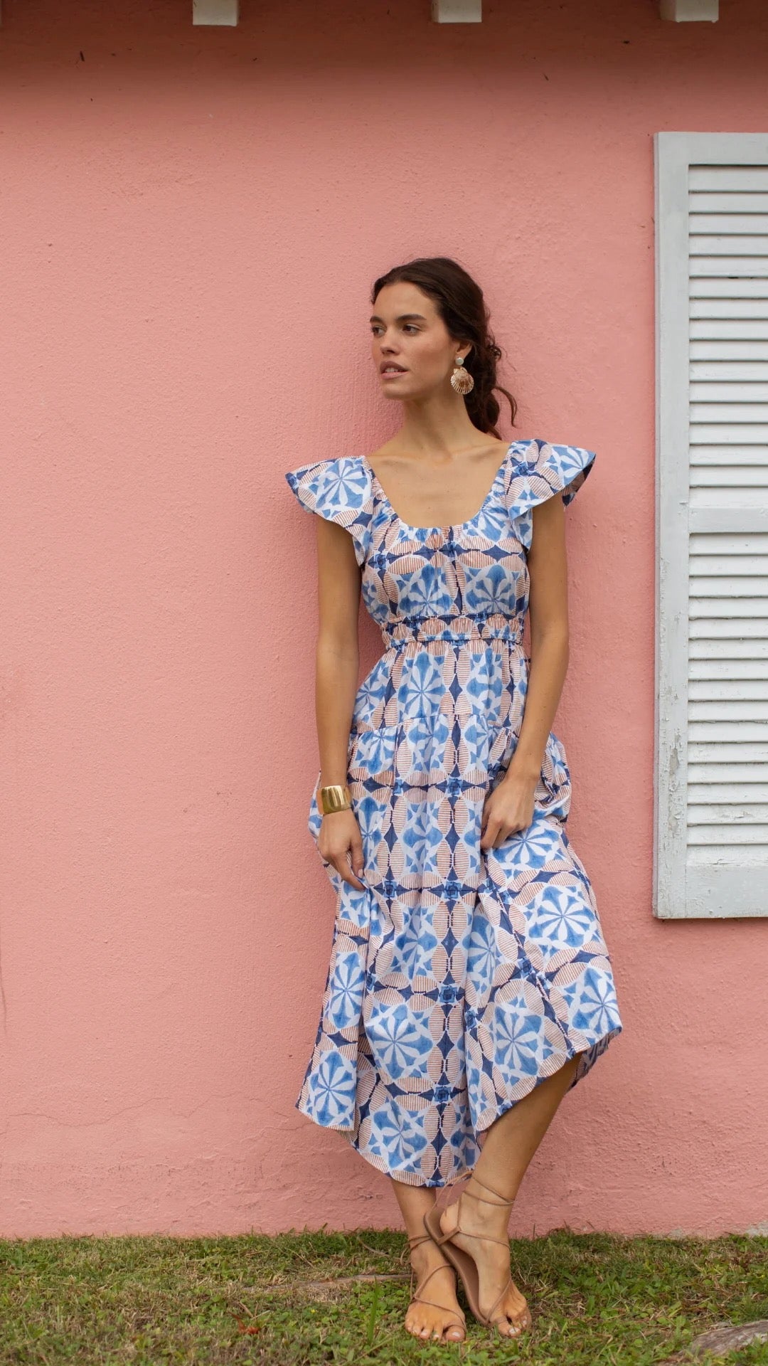 Jane Dress Blue Cafe Tile