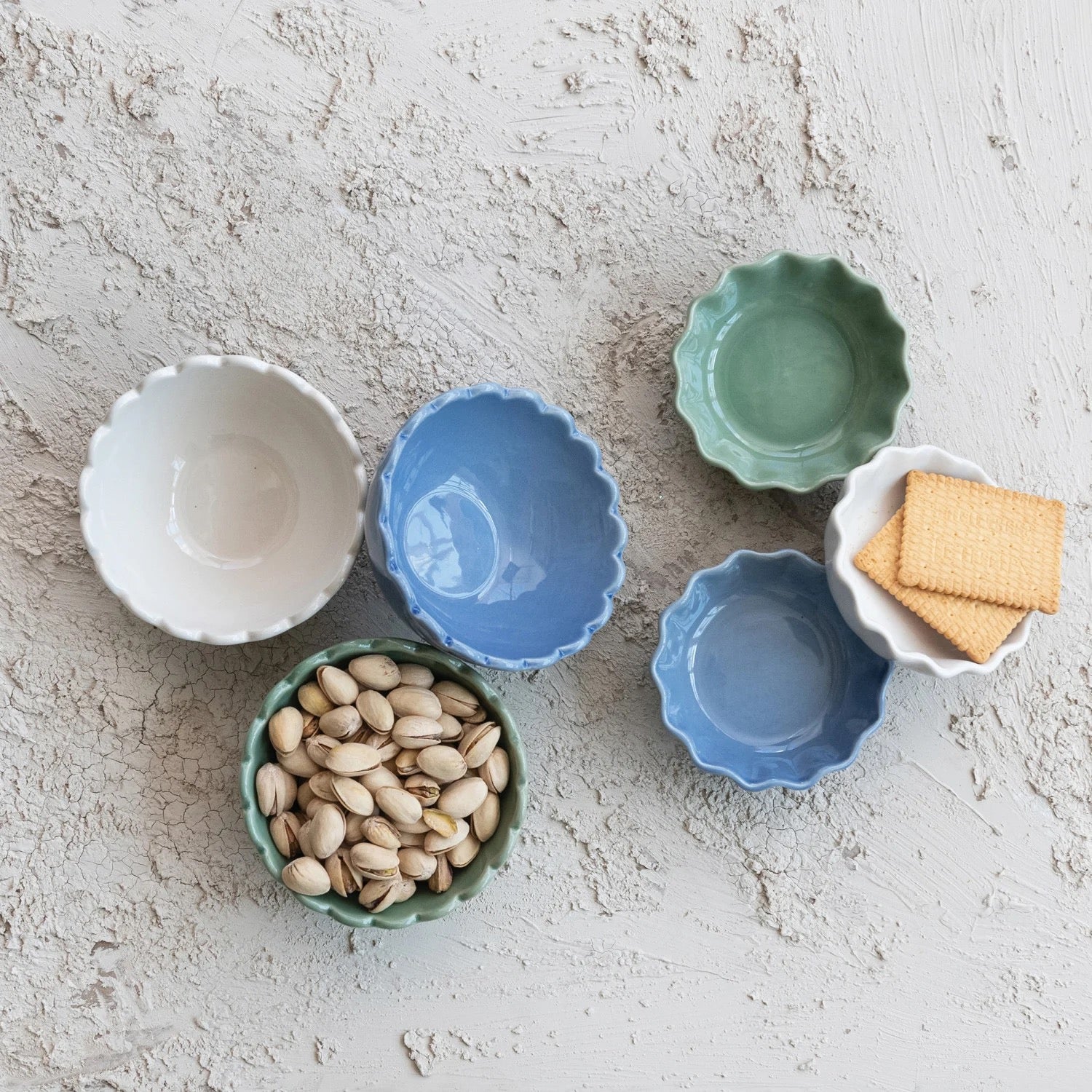 Scalloped Bowl, 3 Colors
