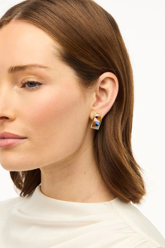 Brackish Rectangle Stud Earring: Sloane