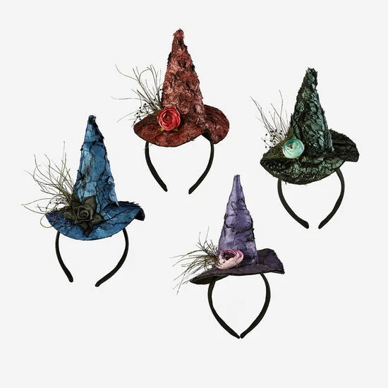 Feather Rose Witch Headband 11"